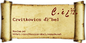 Czvitkovics Ábel névjegykártya