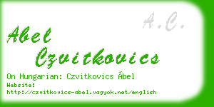 abel czvitkovics business card
